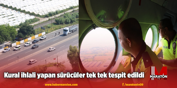  Aydın'da hava destekli trafik denetimi