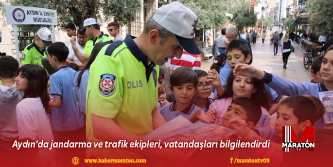 Aydın’da jandarma ve trafik ekipleri, vatandaşları bilgilendirdi