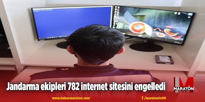 Jandarma ekipleri 782 internet sitesini engelledi