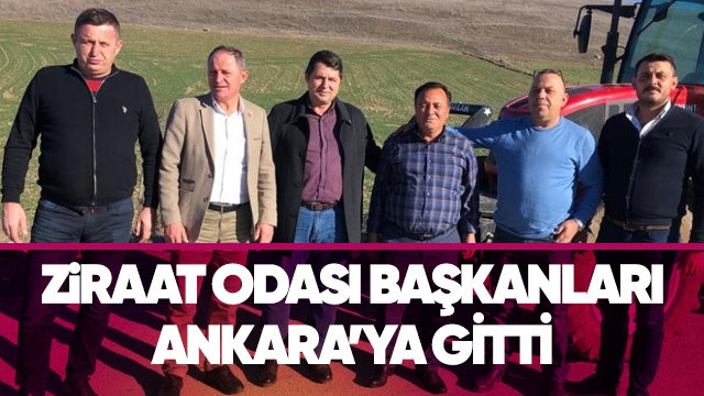 Ziraat Odası Başkanları çiftçinin durumunu anlatmak için Ankara’ya hareket etti